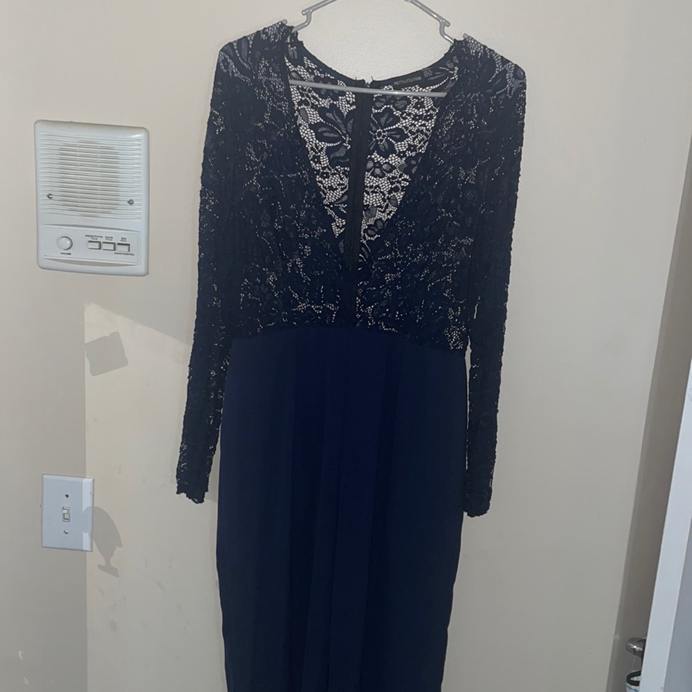 Navy lace topped jumpsuit from Pretty Little Thing